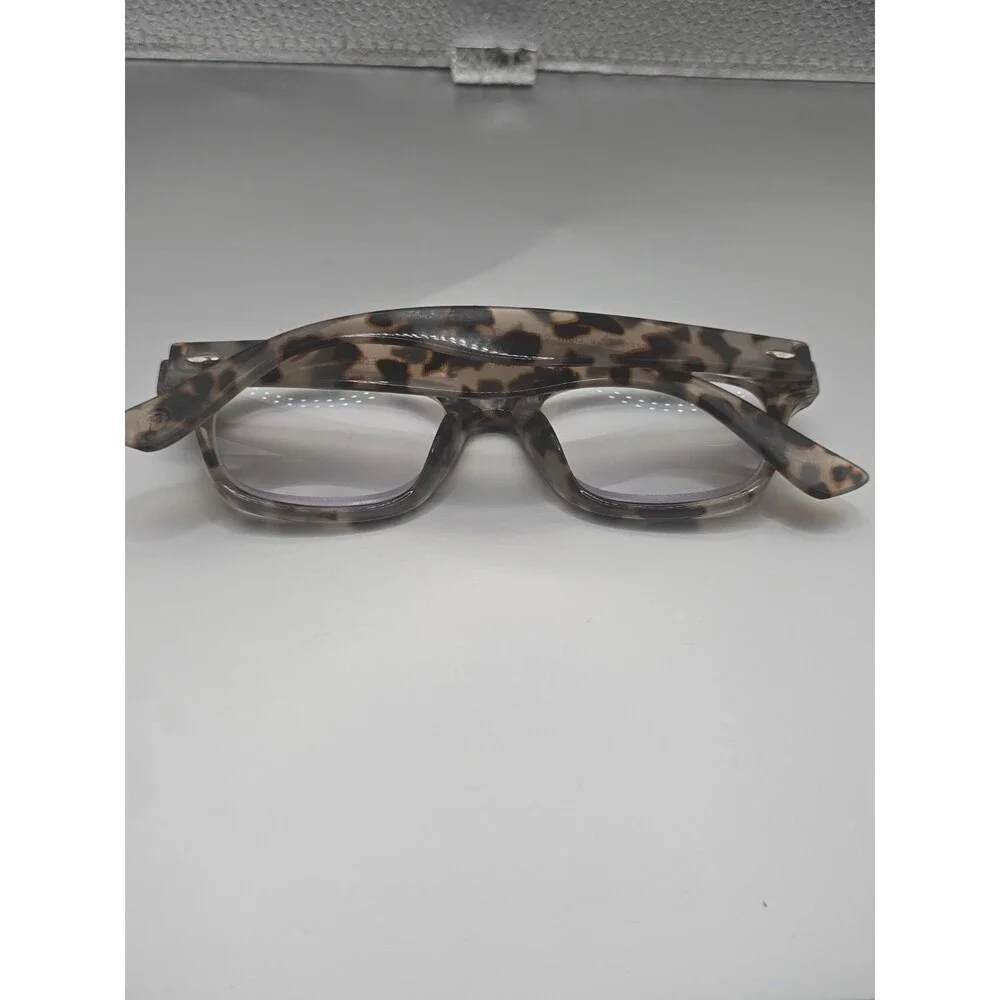 Peepers Grey Tortoise Blue Light Block Reading Glasses 2600 Clark +2.50 Academia